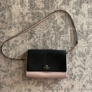 Kate Spade Black and Tan cross body purse.